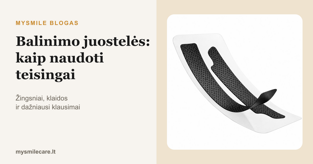 Atsegta MySmile PAP+ anglies dantų balinimo juostelė