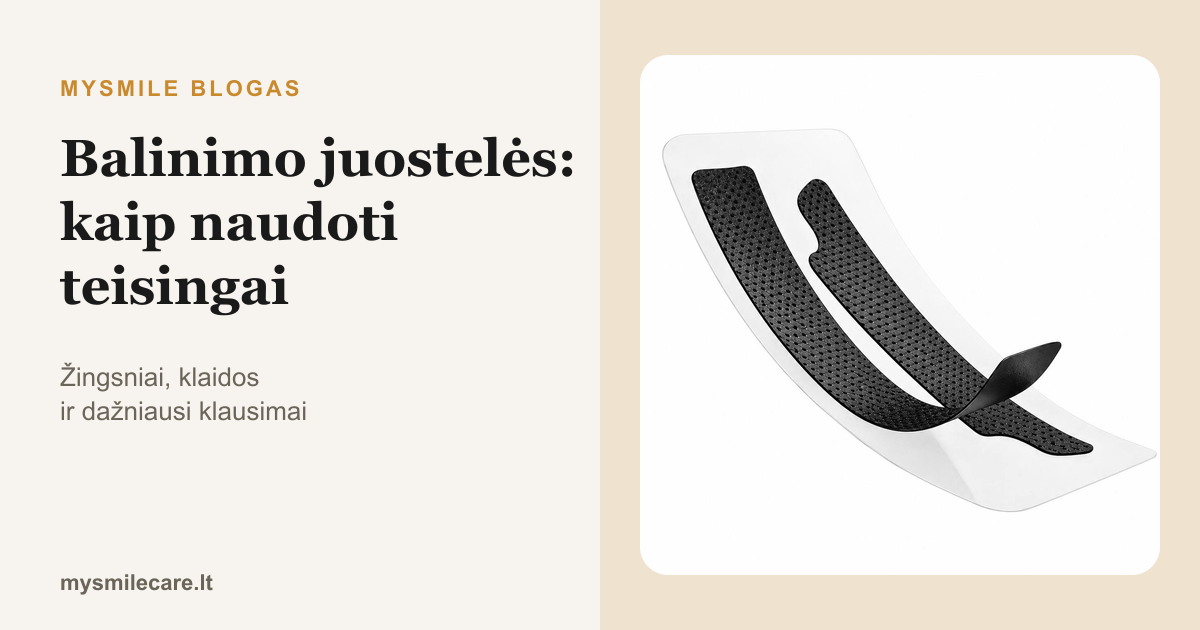 Atsegta MySmile PAP+ anglies dantų balinimo juostelė