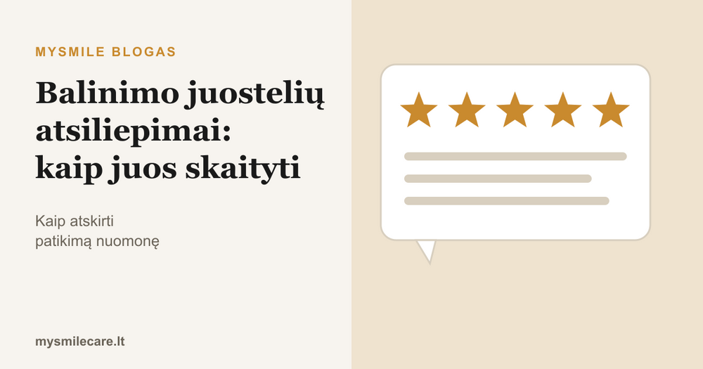 Atsiliepimo burbulas su penkiomis žvaigždutėmis – balinimo juostelių atsiliepimai