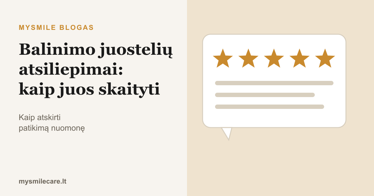 Atsiliepimo burbulas su penkiomis žvaigždutėmis – balinimo juostelių atsiliepimai